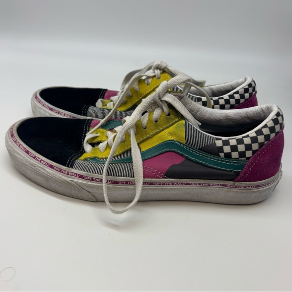 80s pattern VANS lace up low tops women’s size 9.5 men’s size 8 - Picture 3 of 6